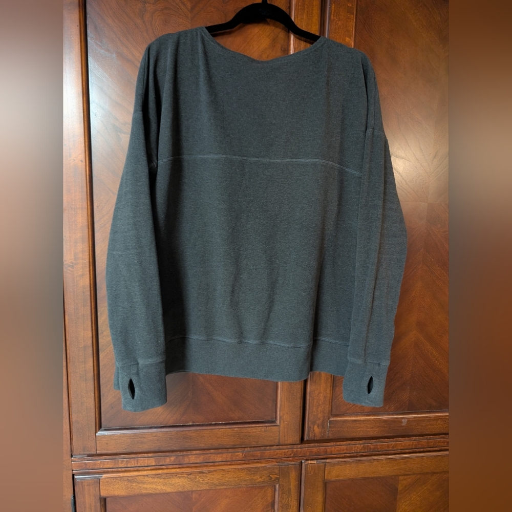 Sweaty Betty Luxe Simhasana Sweatshirt Black Marl Size Large - Picture 5 of 14